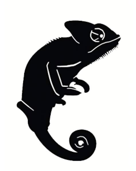 Chameleon vinyl sticker -black