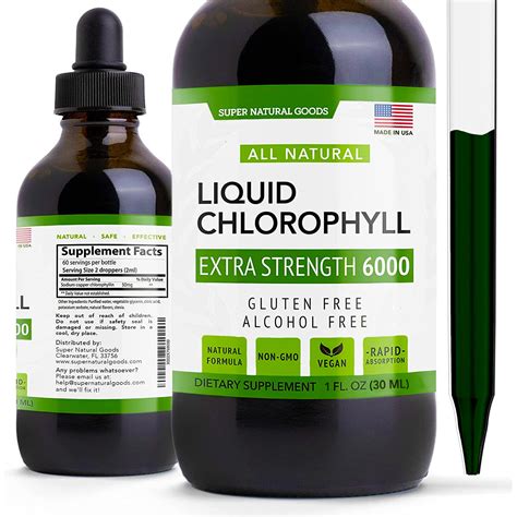 Premium All Natural Chlorophyll Drops For Water Internal Deodorant