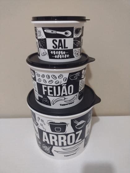 Kit mantimentos Tupperware arroz feijão sal arroz 5 kilos feijão 2 400