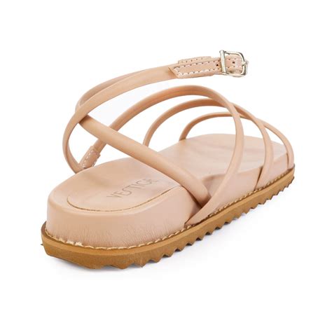 Papete Vestige Ágata Nude Tiras Rolete