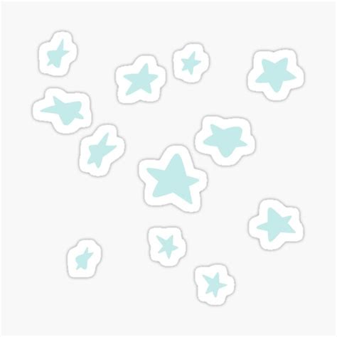 Pastel Blue Stars Sticker For Sale By Sarahvanh Redbubble