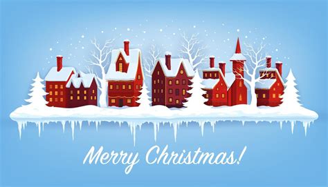 Christmas winter snowy town, winter holiday 14643589 Vector Art at Vecteezy