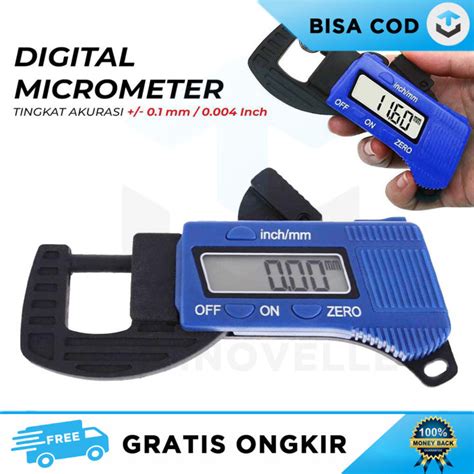 ALAT UKUR KETEBALAN MICROMETER DIGITAL AKURASI TINGGI MODEL PORTABLE