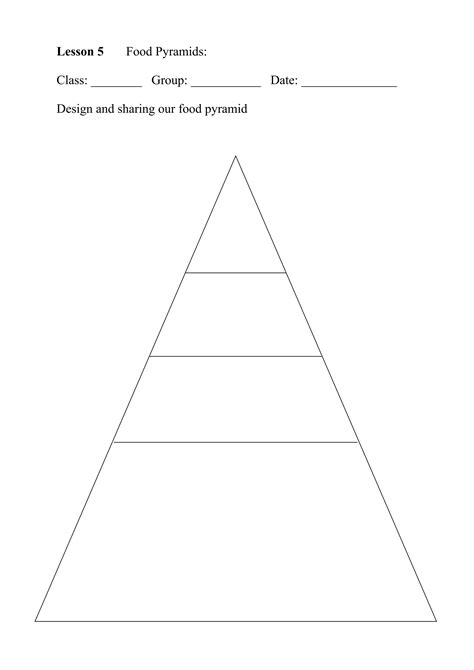 Food Pyramid Worksheet Pdf