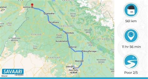 Delhi To Amritsar By Road Distance Time Useful Travel Information