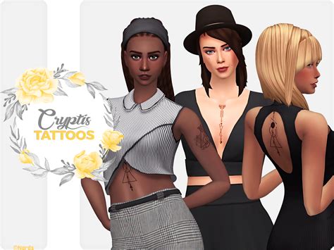 Cryptis: A Sims 4 CC Tattoos Set