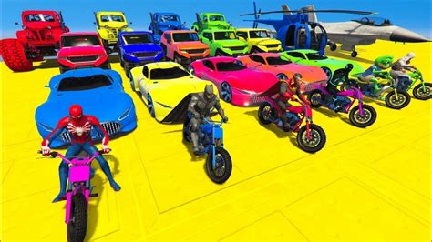 Gta V Mega Ramp On Bikes Fighter Jets And Boats By Trevor And Friends