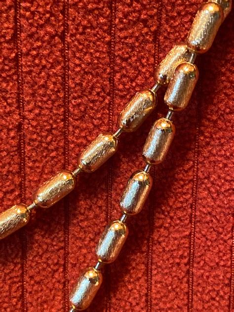 Vintage Gorgeous Napier Gold Tone Beaded Necklace Extra Long Etsy Uk