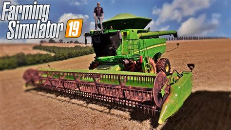 FS19 John Deere S670 STS 9470 na colheita do Feijão Fazenda