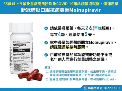 Molnupiravir及paxlovidcovid 19口服抗病毒藥物相關注意事項及使用說明