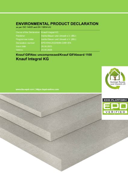 Knauf Hugo Dry Screed Panel EPD 2023 Access Floors Distribution NBS