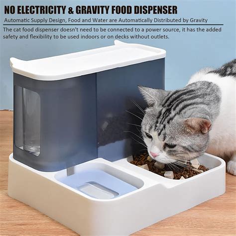Alimentador De Gatos Automatico - Kathson Juego de alimentador automático para gatos y dispensador de ...