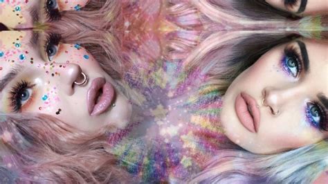 Festival Glitter Makeup Tutorial Collab With Atleeeey Youtube