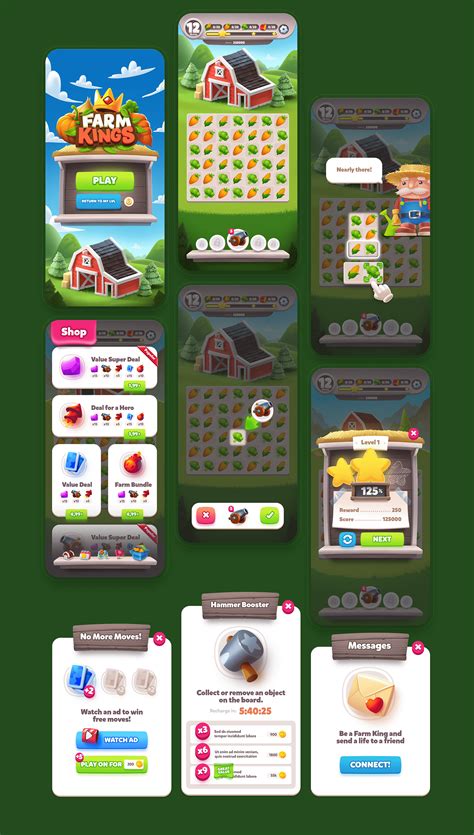 farm kings game  behance