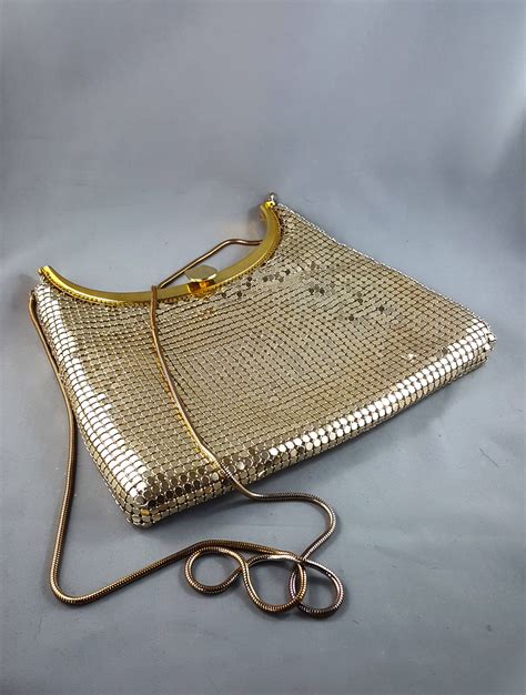 Magnificent Vintage S Gold Mesh Evening Bag Purse