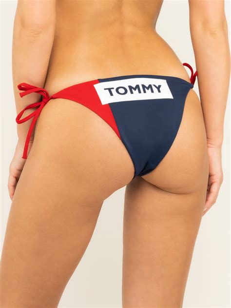 Tommy Hilfiger D Od Bikini Cheeky String Side Tie Uw Uw Kolorowy