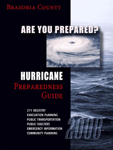 Fillable Online Alvin Tx Brazoria County Hurricane Preparedness Guide