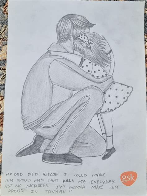 Father And Daughter Sketch Father Love Disegni Creativo Papà