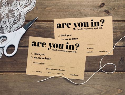 Funny Wedding Rsvp Template Printable Wedding Invitation Etsy