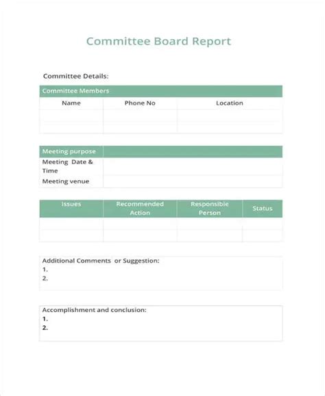 Board Report Template