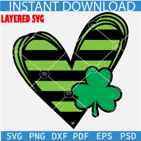 Lucky Shamrock Leaf Outline Svg Shamrock Lucky Leaf Svg St Patricks