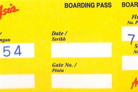 Manual Boarding Pass Airasia Museum