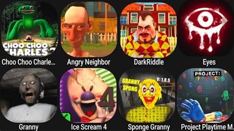 Choo Choo Charles Angry Neighbor Dark Riddle Eyes Horror Granny Ice