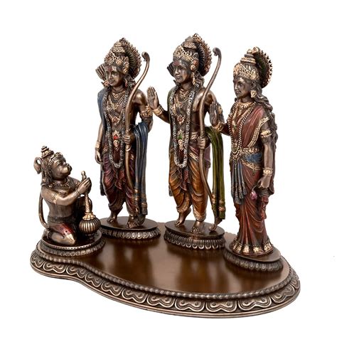 Large Ram Darbar Idol Bronze Finish Lord Rama Statue Hindu Etsy