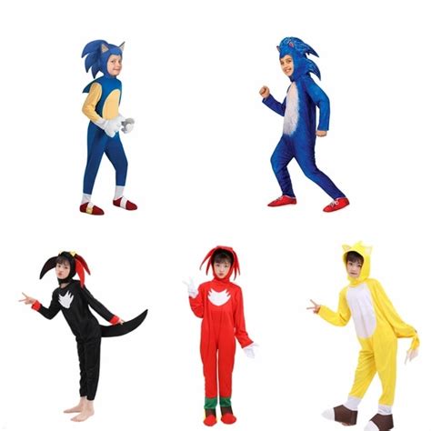 Sonic The Hedgehog Shadow Costume Halloween Cartoon Cosplay Off