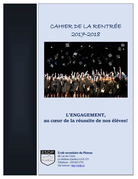 Pdf Cahier De La Rentr E Esdp Caesdp Ca Wp Content