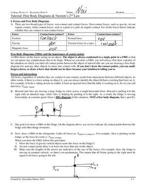 CP1 Recitation Week 03 Vectors And 1D Motion 3 College Physics I