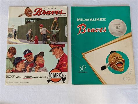 1960 Milwaukee Braves Official Score Card And Yearbook EstateSales Org