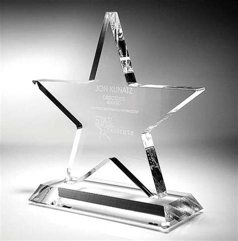 6" tall Star Clear Acrylic Star Award ZC-STAZ06AC | Acrylic Awards and