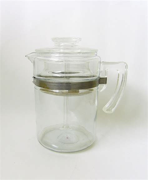 Vintage Pyrex Coffee Pot Blue Flameware Glass 9 By Retroclassics