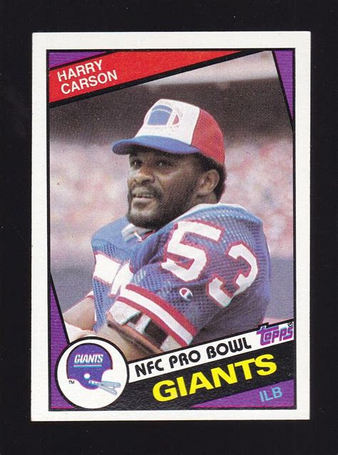 1984 Topps Harry Carson 314 New York Giants EBay