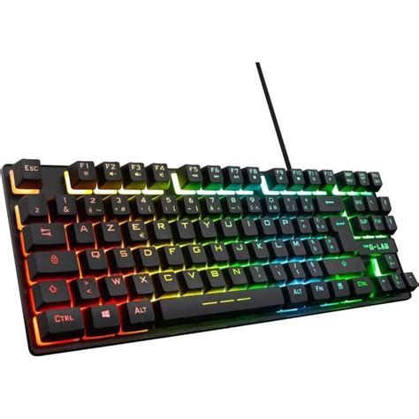 Clavier Gamer The G Lab Keyz Caesium Tkl Rgb Filaire Azerty