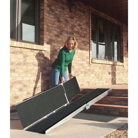 8' PVI Aluminum Multi-Fold Wheelchair Ramp - 800 lbs. Capacity ...