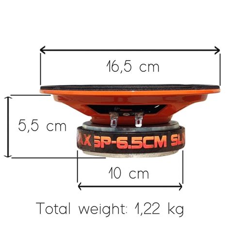 2 Midrange Sp Audio Sp65cm Slim 165 Cm 100 Watt Rms Porte Portiere