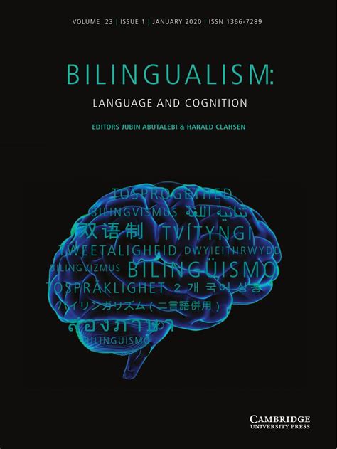 Bilingualism Language And Cognition