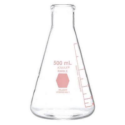 MATRAZ ERLENMEYER 500ML KIMAX DECOR ROJO MATRAZ ERLENMEYER