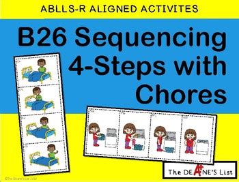 Ablls R Aligned Activities B Sequencing Steps With Chores Tpt