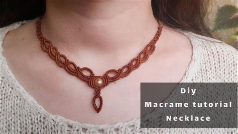 Diy Macrame Necklacehow To Make A Thread Necklace With Beadstutorial