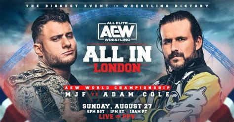 Final Lineup For AEW All In London At Wembley Stadium Wrestling News