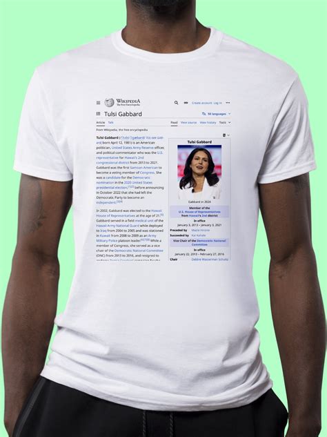 Tulsi Gabbard Wikipedia T-Shirt