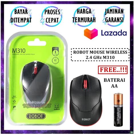 Garansi Resmi Robot Mouse Laptop Wireless Murah Ghz M Tanpa