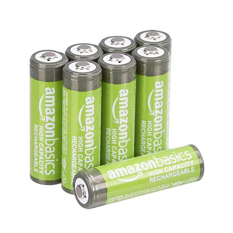 Amazon Basics 8 Pack AA High Capacity 2 400 MAh Rechargeable Batteries