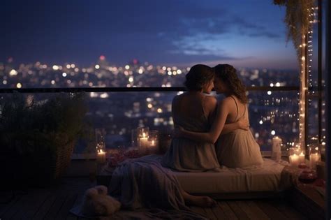 Premium Photo Intimate Moment Between A Lesbian Couple Sharing