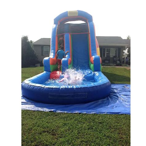 inflatable water slide with pool outdoor playground wet slide with ...