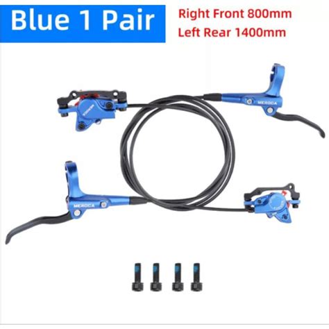 Jual Meroca MT500 Brakeset Hydraulic Brake Set Rem Hidrolik Sepeda Biru