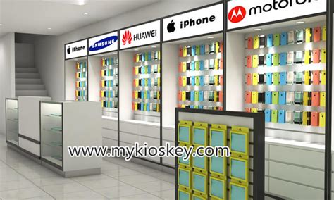 Mobile Phone Shop Furniture Phone Display Cabinet in the UK